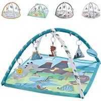 Chipolino Spielbogen Tiere, Musikfunktion, 5 Hängespielzeuge, Krabbeldecke türkis