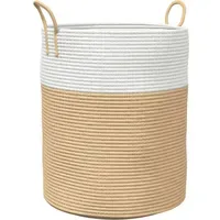 VidaXL Aufbewahrungskorb Beige und Weiß Ø38 x 46 cm