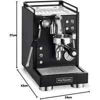 La Pavoni Mini Cellini Nera schwarz mit Milchaufschäumer und