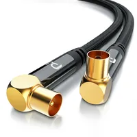 Primewire HDTV Antennenkabel gewinkelt mit Braiding - 2-fach Schirmung