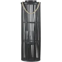 Beliani Laterne LUZON Weidenholz 80 cm Schwarz