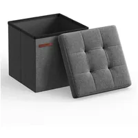 Songmics Sitzhocker (1 St), mit Stauraum faltbarer Hocker Sitzwürfel