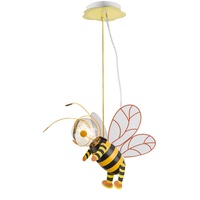 GLOBO Hängelampe Kinderzimmer Pendelleuchte Biene led Schlafzimmerlampe Junge Mädchen,