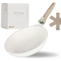 DIVORY kleine Pfanne 20cm I Abnehmbarer Griff, Induktion, beschichtet,