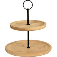 Excellent Houseware Etagere mit 2 Ebenen, Ø 21,5 cm,