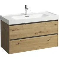 Laufen MEDA Waschtischunterbau, 2 Schubladen, wildeiche