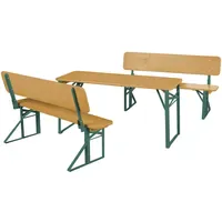 Roba Outdoor Party-Garnitur 3-tlg. Grün/Braun