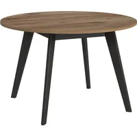 Lomadox Esstisch, rund, 120cm, Eiche mit schwarz, RAMVIK-129