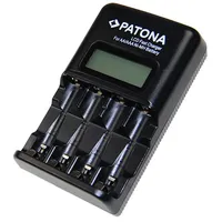 PATONA Schnell-Ladegerät Mignon AA / Micro AAA Akkus LCD-Display