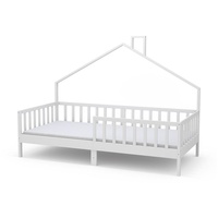 Livinity Hausbett Kinderbett Justus Weiß 90 x 200 cm