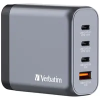 Verbatim 32203 GaN-Ladegerät 140W mit 4 Anschlüssen grau
