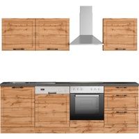 Kochstation Küchenzeile »KS-Lani, mit MDF-Fronten«, Breite 240 cm wahlweise