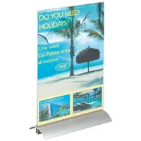 Durable Tischaufsteller Presenter A4 Acryl/Aluminium) 1 Stück, 858919