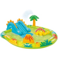 Intex 57166NP Spielplatz klein Dino dinausore Aufblasbares Spielfeld, Mehrfarbig