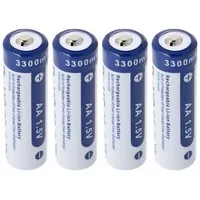 XTAR 4x AA 1,5V 3300mWh typisch 2000mAh Lithium Ionen