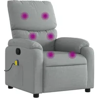 VidaXL Massagesessel Hellgrau Stoff