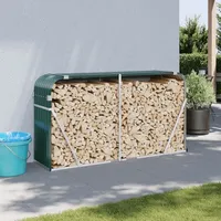 VidaXL Kaminholzunterstand Grün 180x45x100 cm Verzinkter Stahl