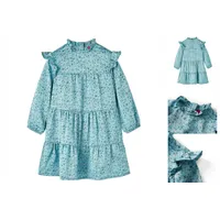 VidaXL Kinderkleid mit langen Ärmeln Blau 104