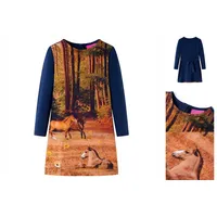 VidaXL Kinderkleid mit Langen Ärmeln Marineblau 92