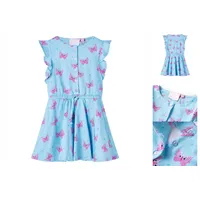 VidaXL Kinderkleid mit Knöpfen Ärmellos Blau 140