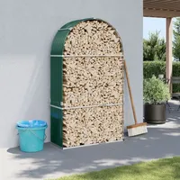 VidaXL Kaminholzunterstand Grün 120x45x210 cm Verzinkter Stahl
