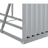 VidaXL Kaminholzunterstand Silbern 300x45x100 cm Verzinkter Stahl