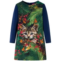VidaXL Kinderkleid mit Langen Ärmeln Marineblau 104