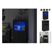 VidaXL Beistellschrank mit LED-Leuchten Schwarz Holzwerkstoff Modell 1