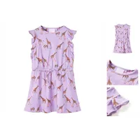 VidaXL Kinderkleid mit Rüschenärmeln und Taillenband Lila 128
