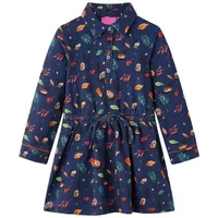 VidaXL Kinderkleid mit Langen Ärmeln Marineblau 140