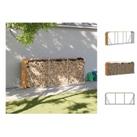 VidaXL Kaminholzunterstand Holzoptik 234x45x100 cm Verzinkter Stahl