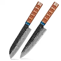 BILLION DUO Damast Messerset, Küchenmesser Set 2-tlg, 67 Schichten