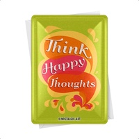 Nostalgic-Art Retro Blechpostkarte, 10 x 14 cm, Think Happy