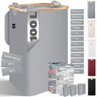 Kesser KESSER® Wäschekorb mit Deckel faltbar Wäschebox Wäschetruhe Wäschetonne