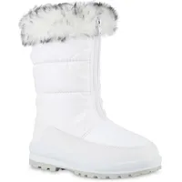 VAN HILL Damen Warm Gefüttert Winterstiefel Stiefel Bequem Kunstfell