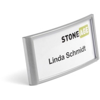 Durable Namensschild Classic mit Kombiklemme, 34 x 74 mm,