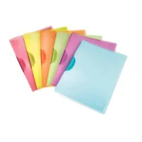 Leitz 41760099 Klemmmappe ColorClip Rainbow, A4, PP, 6er Packung,