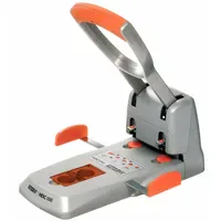 Rapid Superlocher HDC150, Grauguss, 150 Blatt, silber/orange