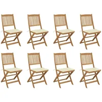 VidaXL Klappbare Gartenstühle mit Kissen 47 x 47 x
