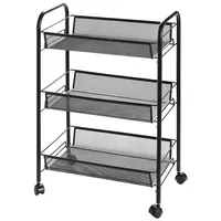 Home collective Küchenregal Rollwagen mit 3 Ebenen, Platzsparend, 3-stöckiger