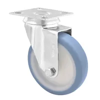 Wagner Soft-Lenkrolle - Ø 100 mm, Stahl verzinkt, blau/weiß,