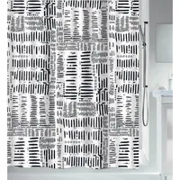 Spirella Duschvorhang Connection 180 x 200 cm schwarz/weiß