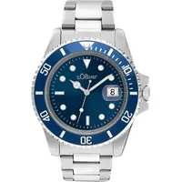 S.Oliver Armbanduhr Herrenuhr, silber 2036547
