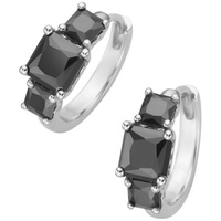 GIORGIO MARTELLO MILANO Klappcreolen mit Zirkonia Steinen, Silber 925