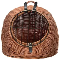 Aumüller Katzenhöhle/Transportkorb aus Vollweide, lackiert - 50 cm