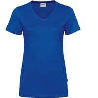 Hakro Damen-V-Shirt Cotton-Tec royalblau L