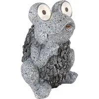 GLOBO LED Solar Außen Steh Leuchte Frosch Figur grau
