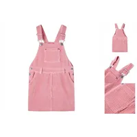 VidaXL Kinder-Latzkleid Cord Hellrosa 116