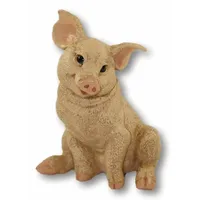 Castagna Dekofigur Tierfigur Schwein Ferkel Schweinchen sitzend Natur Kollektion