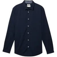 Tom Tailor Herren Hemd mit Kentkragen, blau, Gr. XL
